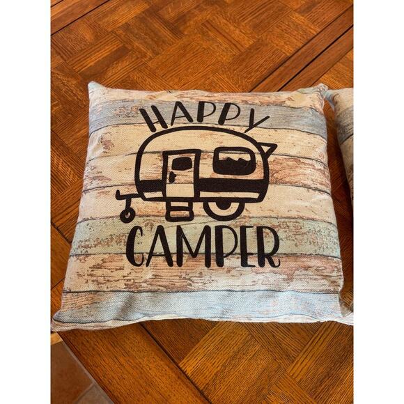 Camping theme throw pillows (2) - Picture 2 of 7